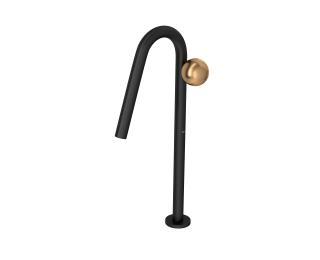Torneira de Mesa Touchless Bica Alta para Lavatório Black Matte
