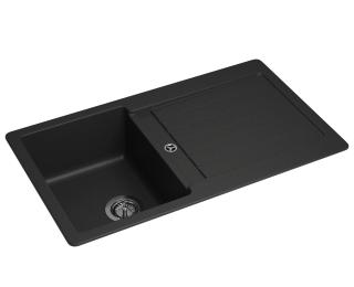 Cuba de Cozinha Retangular 86X50cm com Workstation Black Matte