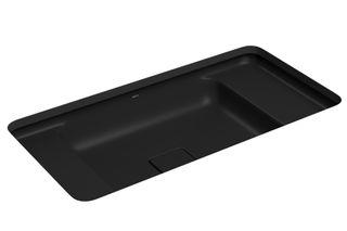 Cuba Retangular de Embutir 60cm com Deck Ébano Fosco