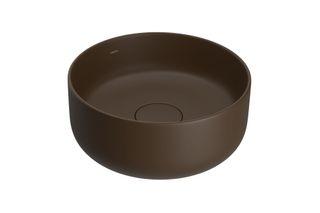 Cuba Redonda de Apoio 30cm Marrom Fosco
