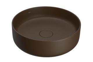 Cuba Redonda de Apoio 40cm Marrom Fosco